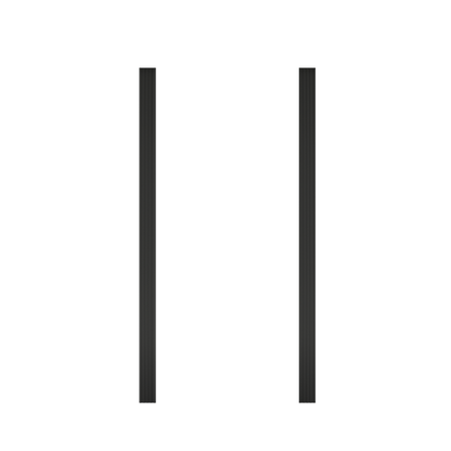 Two vertical black wood panels from Murphy Door®, part of their hidden door collection.