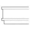 Profile diagram of a paint grade Square Back Entablature, an architectural molding for French doors