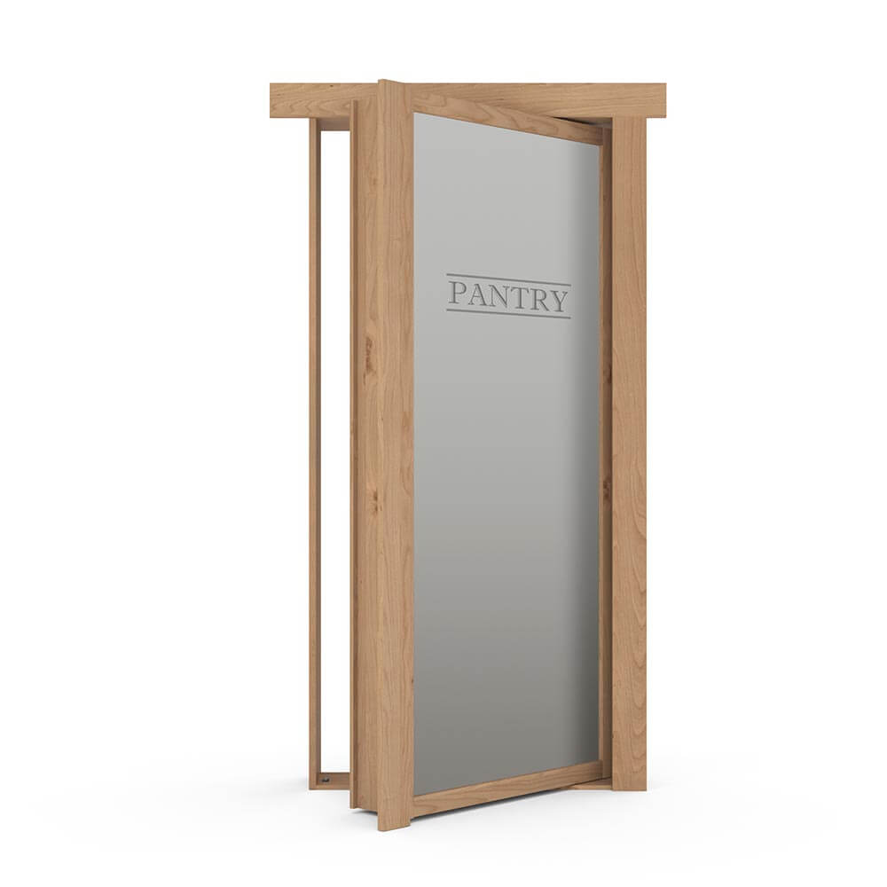 Single Flush Mount Knotty Alder Hidden Pantry Door - Murphy Door, Inc.