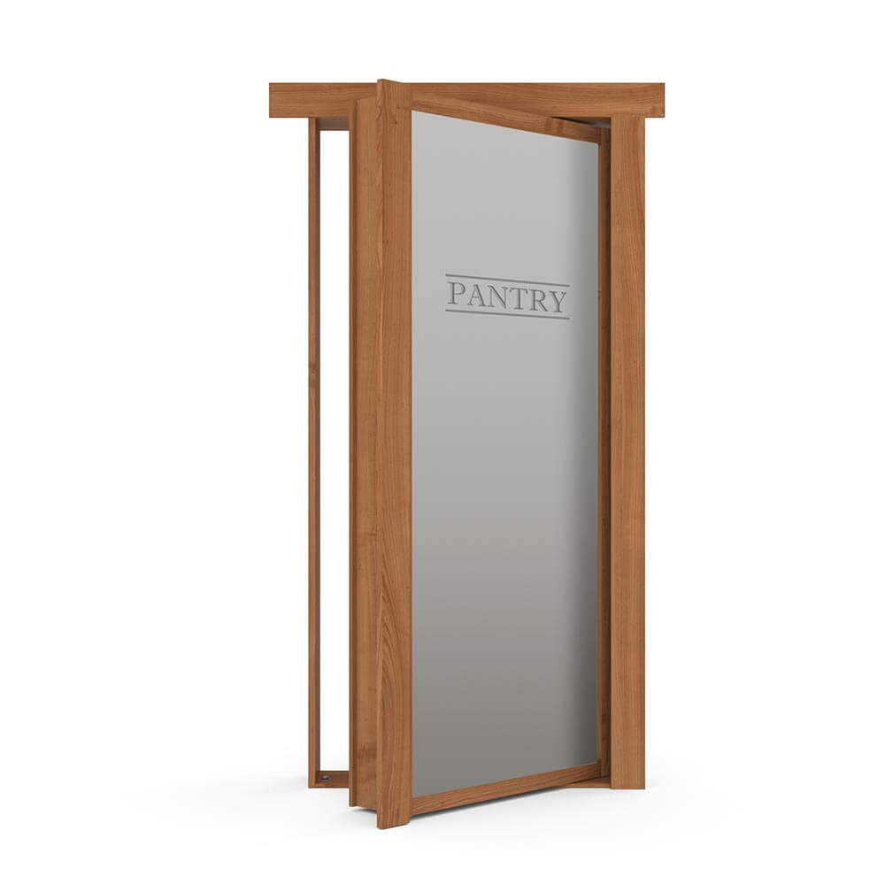 Single Flush Mount Cherry Hidden Pantry Door - Murphy Door, Inc.