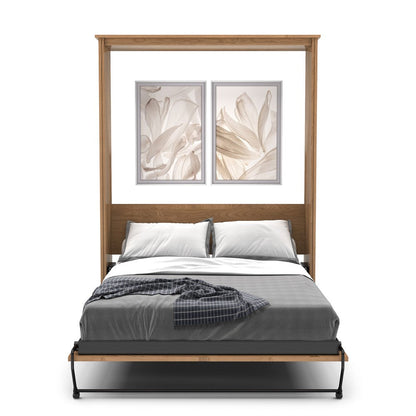 Queen Size Murphy Bed - Without Cabinets, Shaker Style, Brushed Nickel Pulls - Murphy Door