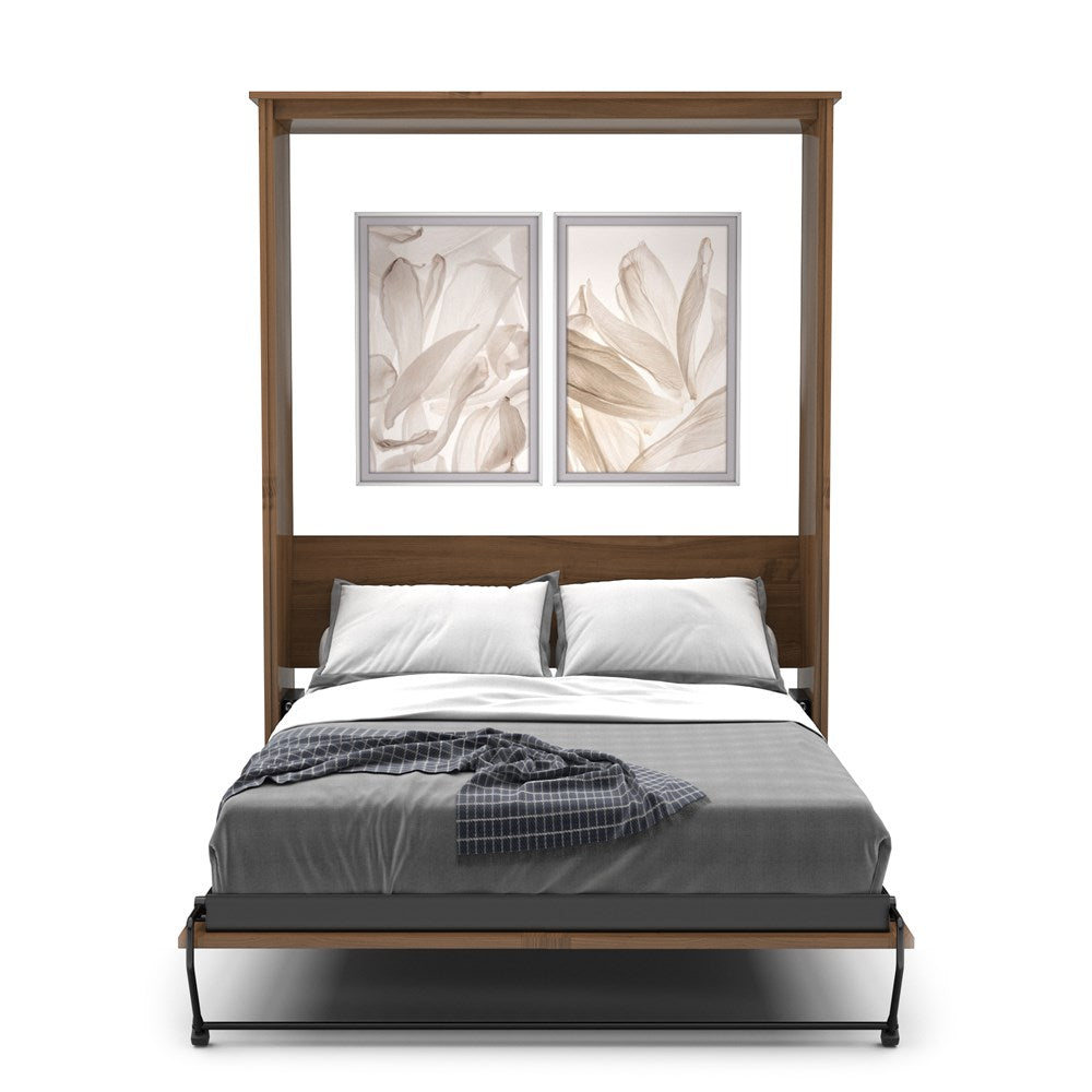 King Size Murphy Bed - Without Cabinets, Shaker Style, Brushed Nickel Pulls - Murphy Door