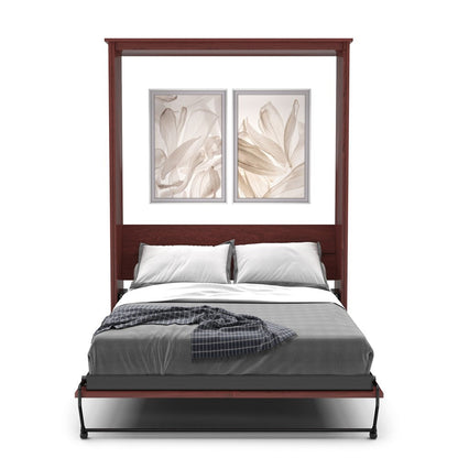 Queen Size Murphy Bed - Without Cabinets, Shaker Style, Brushed Nickel Pulls - Murphy Door