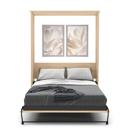 Full Size Murphy Bed - Without Cabinets, Shaker Style, Brushed Nickel Pulls - Murphy Door