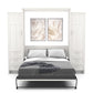 Queen Size Murphy Bed - Left & Right Cabinet, Craftsman Style, Brushed Nickel Pulls - Murphy Door
