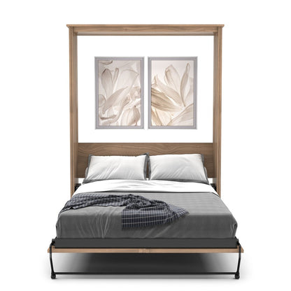 Queen Size Murphy Bed - Without Cabinets, Shaker Style, Brushed Nickel Pulls - Murphy Door