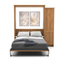 Twin Size Murphy Bed - Right Cabinet, Shaker Style, Brushed Nickel Pulls