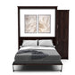 Queen Size Murphy Bed - Right Cabinet, Shaker Style, Brushed Nickel Pulls - Murphy Door