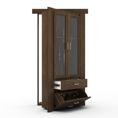 Hidden Flush Mount Oak Gun Cabinet Door - Murphy Door, Inc.