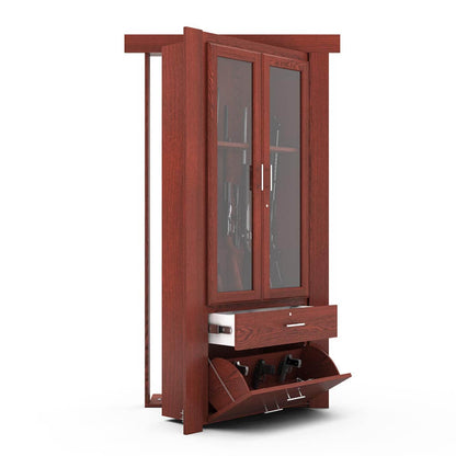 Hidden Flush Mount Oak Gun Cabinet Door - Murphy Door, Inc.