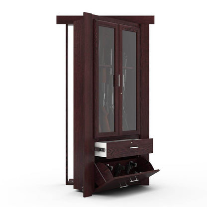 Hidden Flush Mount Oak Gun Cabinet Door - Murphy Door, Inc.