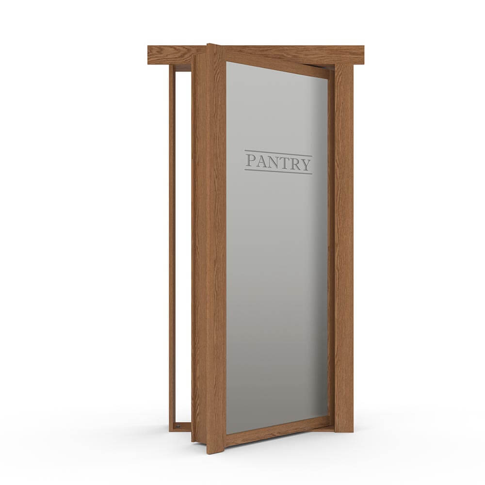 Single Flush Mount Oak Hidden Pantry Door - Murphy Door, Inc.