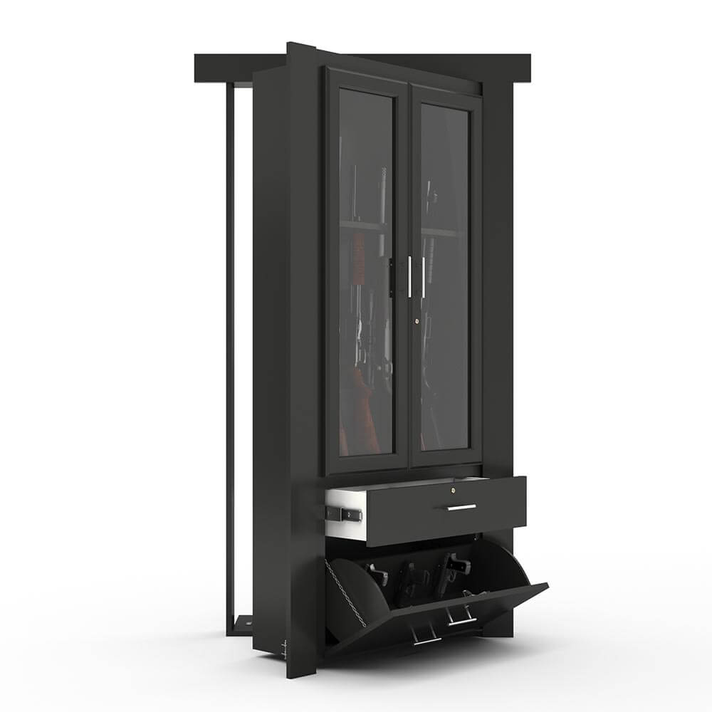 Hidden Flush Mount Paint Grade Gun Cabinet Door - Murphy Door, Inc.