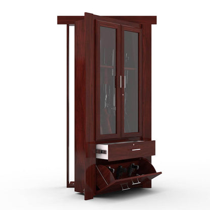 Hidden Flush Mount Walnut Gun Cabinet Door - Murphy Door, Inc.