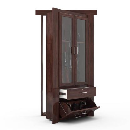 Hidden Flush Mount Walnut Gun Cabinet Door - Murphy Door, Inc.