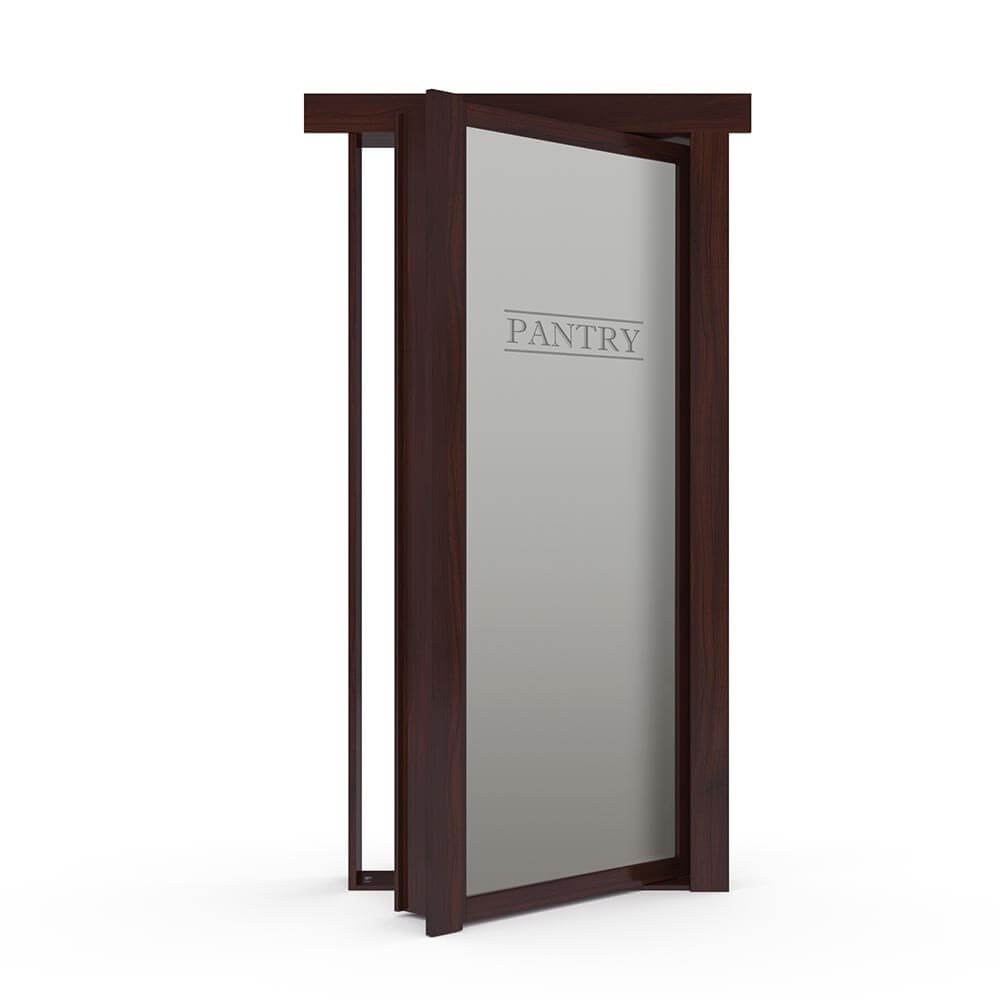 Single Flush Mount Walnut Hidden Pantry Door - Murphy Door, Inc.