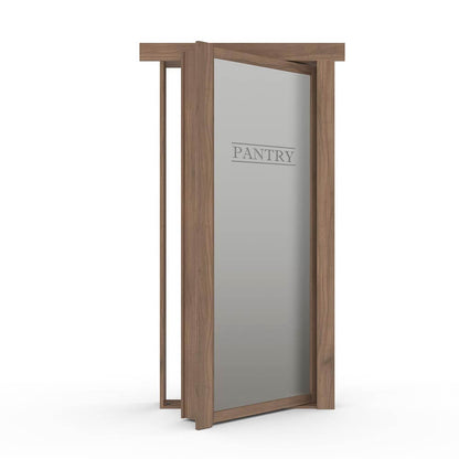 Single Flush Mount Walnut Hidden Pantry Door - Murphy Door, Inc.