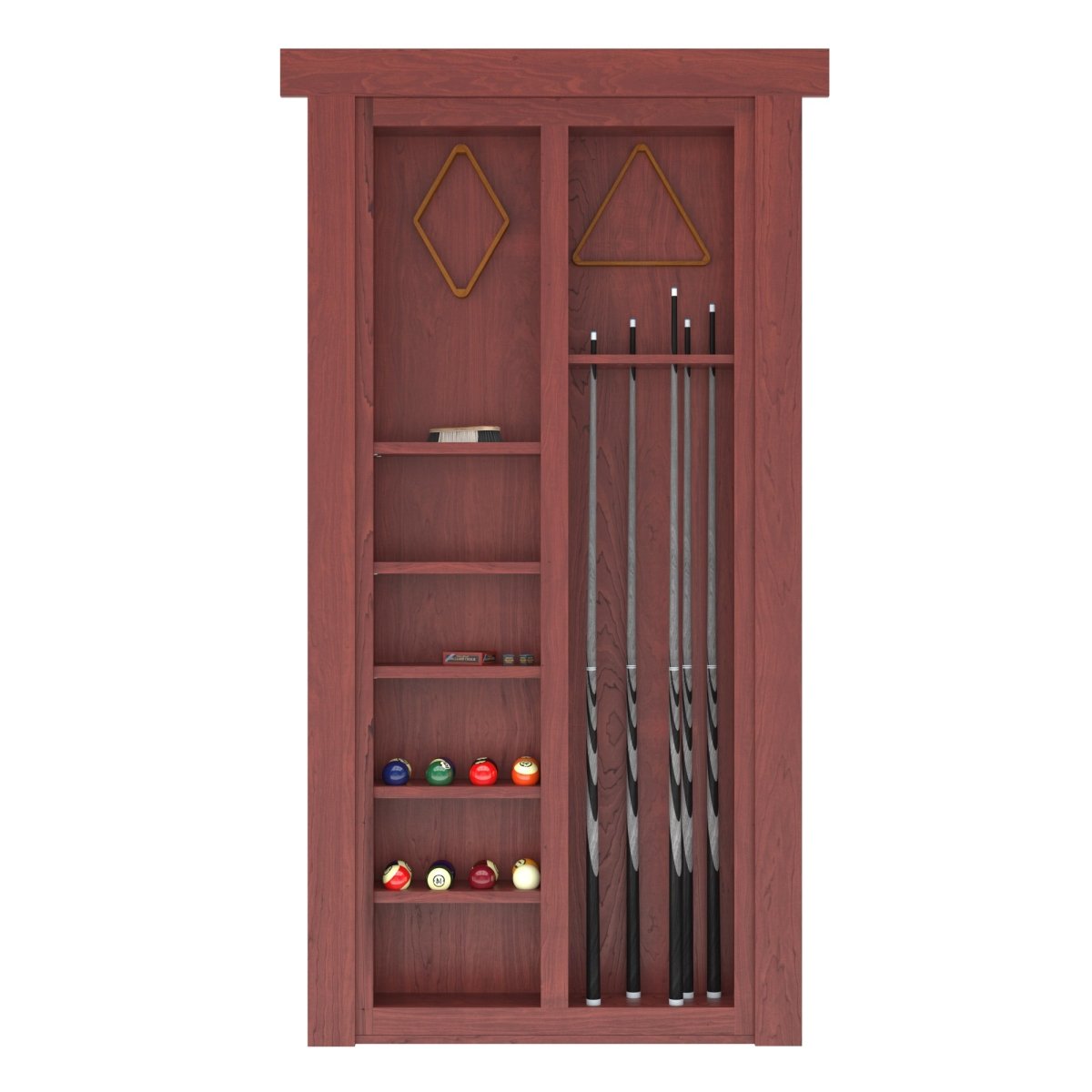 Hidden Flush Mount Maple Pool Cue Door - Murphy Door, Inc.