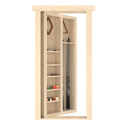 Hidden Flush Mount Maple Pool Cue Door - Murphy Door, Inc.