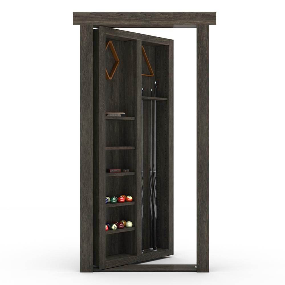 Hidden Flush Mount Maple Pool Cue Door - Murphy Door, Inc.