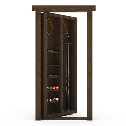 Hidden Flush Mount Oak Pool Cue Door - Murphy Door, Inc.