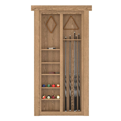 Hidden Flush Mount Oak Pool Cue Door - Murphy Door, Inc.