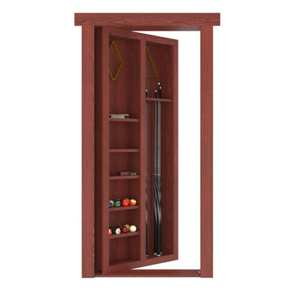 Hidden Flush Mount Oak Pool Cue Door - Murphy Door, Inc.