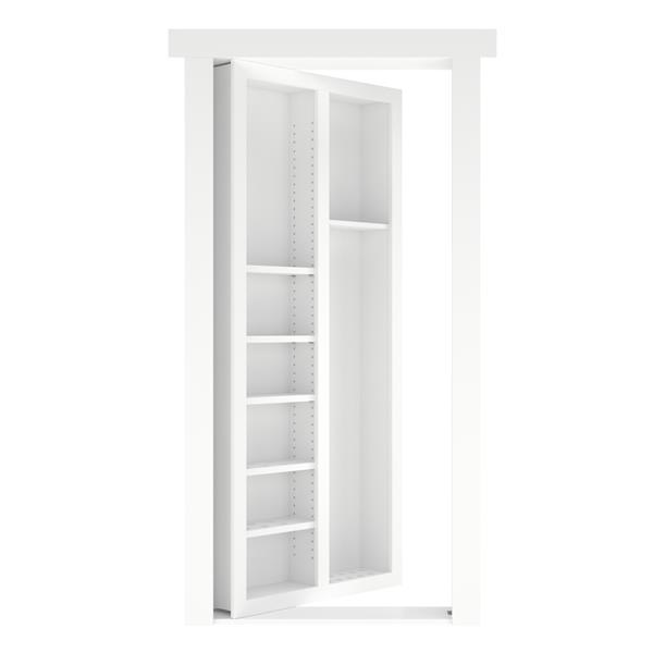 Hidden Flush Mount Paint Grade Shoe Rack Door