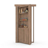 Hidden Flush Mount Walnut Spice Rack Door - Murphy Door, Inc.