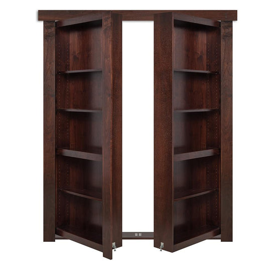 Hidden Walnut French Door– Murphy Door