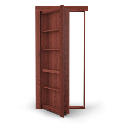 Single Flush Mount Oak Hidden Bookcase Door - Murphy Door, Inc.