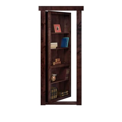 Single Flush Mount Hidden Knotty Alder Bookcase Door - Murphy Door, Inc.