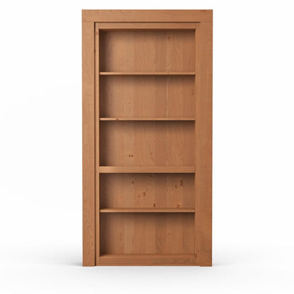 Single Flush Mount Hidden Knotty Alder Bookcase Door - Murphy Door, Inc.