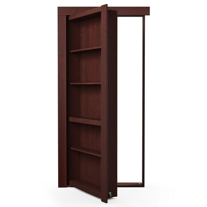 Single Flush Mount Hidden Knotty Alder Bookcase Door - Murphy Door, Inc.