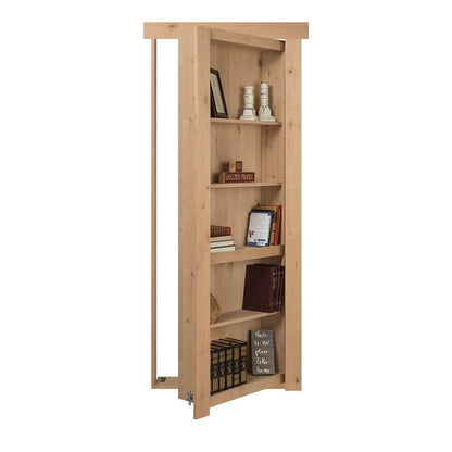 Single Flush Mount Hidden Knotty Alder Bookcase Door - Murphy Door, Inc.