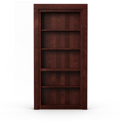 Single Flush Mount Hidden Knotty Alder Bookcase Door - Murphy Door, Inc.