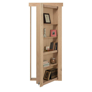 Single Flush Mount Oak Hidden Bookcase Door - Murphy Door, Inc.