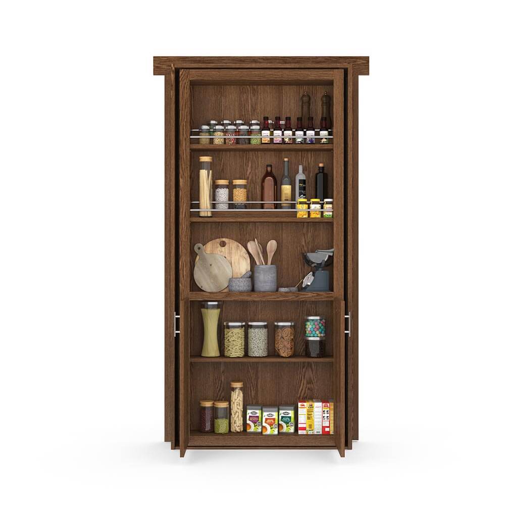 Single Flush Mount Oak Hidden Pantry Door - Murphy Door, Inc.