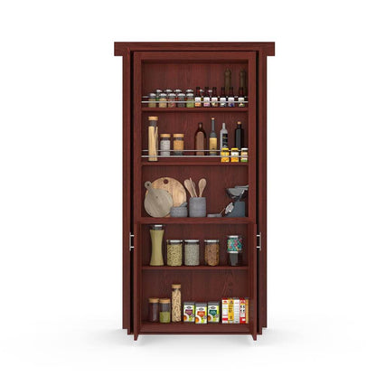 Single Flush Mount Oak Hidden Pantry Door - Murphy Door, Inc.