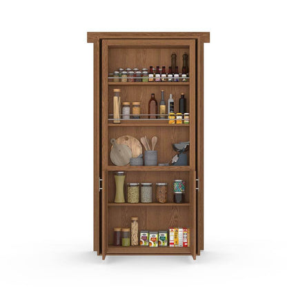 Single Flush Mount Oak Hidden Pantry Door - Murphy Door, Inc.