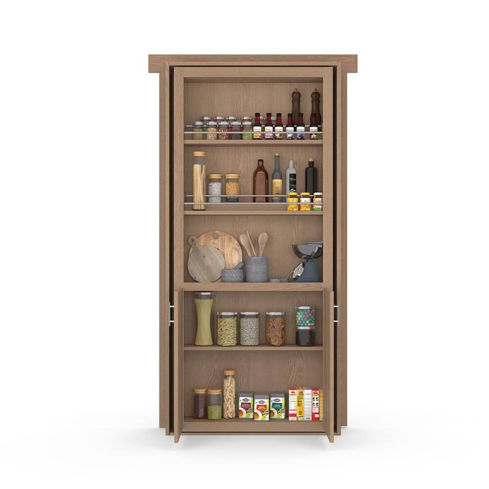 Single Flush Mount Oak Hidden Pantry Door - Murphy Door, Inc.