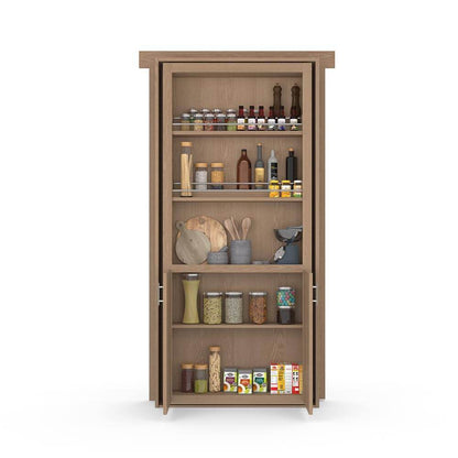 Single Flush Mount Oak Hidden Pantry Door - Murphy Door, Inc.