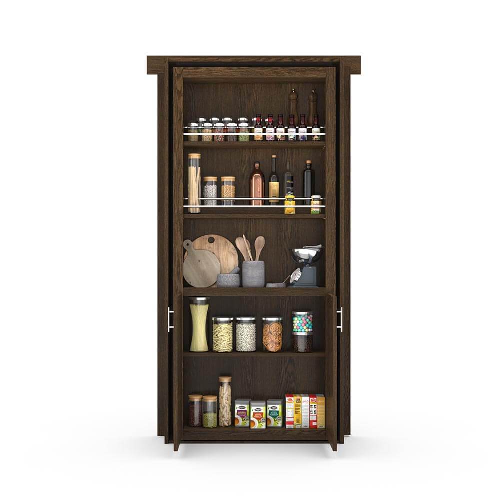 Single Flush Mount Oak Hidden Pantry Door - Murphy Door, Inc.