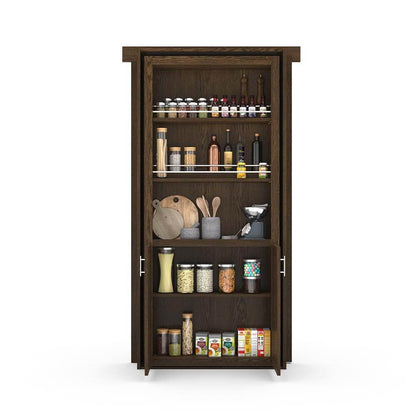 Single Flush Mount Oak Hidden Pantry Door - Murphy Door, Inc.