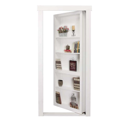 Single Flush Mount Paint Grade Hidden Bookcase Door - Murphy Door, Inc.